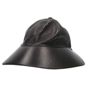 Gucci 728904 3harh Wide Brim Leather Cap Hat Men's L